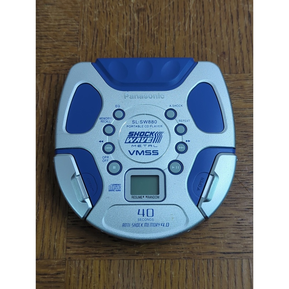 Panasonic SL-SW880 Shock Wave Portable CD Player VMSS Anti Shock Tested Vintage